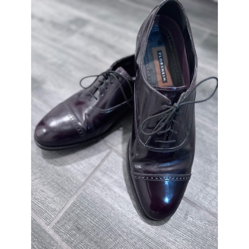 Florsheim Men's Lexington Cap Toe Oxford, Burgundy, 9‎ 691817 Cherry Wood